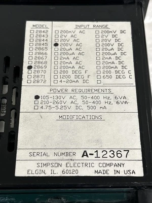 USED Simpson 2869
