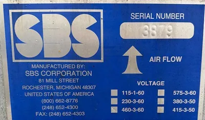 2002 SBS CORP. Quench Air Model 5125 Heat Exchanger | Heat Treat Equipment Co. (1)