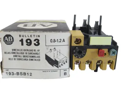 ALLEN BRADLEY 193-BSB-12 OVERLOAD RELAY SER. B 193BSB12 NEW, SURPLUS