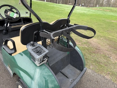 (1) 2015 E-Z-Go golf cart with a Kawasaki gas engine, includes club and ball washer, does not includ...