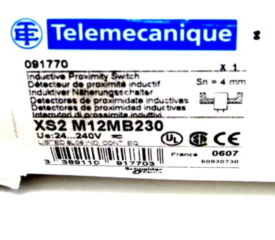 NEW TELEMECANIQUE XS2-M12MB230 PROXIMITY SWITCH XS2M12MB230