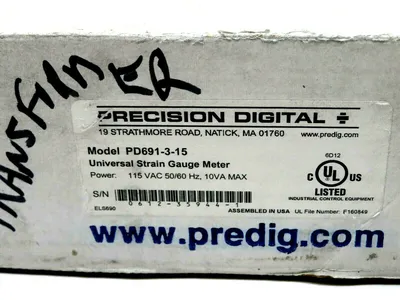 NEW PRECISION DIGITAL PD691-3-15 UNIVERSAL STRAIN GUAGE METER 115VAC PD691315