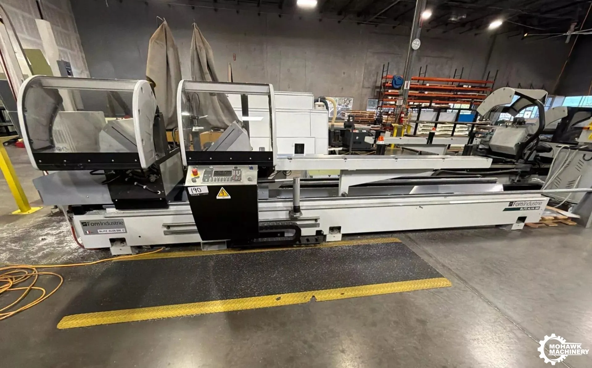 550MM (21.6”) x 4M (157.5”) FOM INDUSTRIES “BLITZ ALVA 550 THETA” CNC DOUBLE HEAD MITER SAW - 2024