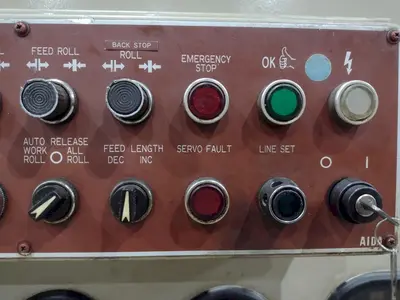 15" X .125" AIDA MODEL #LFS-40R STRAIGHTENER & SERVO COIL STRIP FEEDER: STOCK #20565