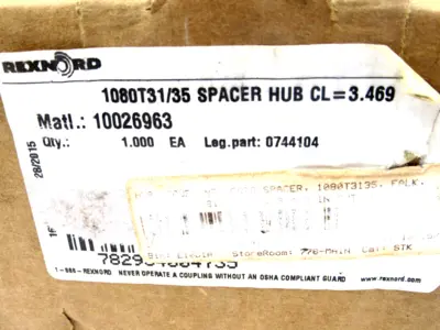 NEW REXNORD 1080T31/35 SPACER HUB 0744104 1080T3135