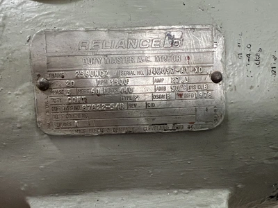 Reliance R46097-A1-XD 3500RPM 20HP Duty Master A-C Motor w/ Inge