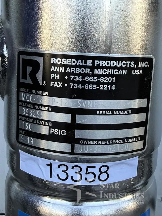 Used 2019 ROSEDALE MC6-18-2P-125-SVNP Inline Basket Filters California US | Star Industries #1254373