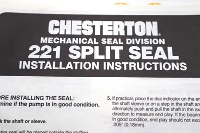 NEW CHESTERTON 42707 221 SPLIT SEAL SPK CB/CR EP SIZE -14 #L-453
