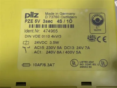pilz PZE 5V 4S/1O Safety Relay Expander Module 474965 M13591 New NIB
