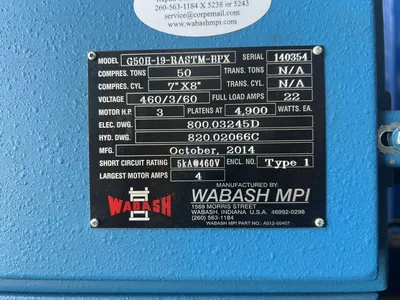 USED 2014 WABASH WABASH G50H-19-RASTM-BPX PRESS