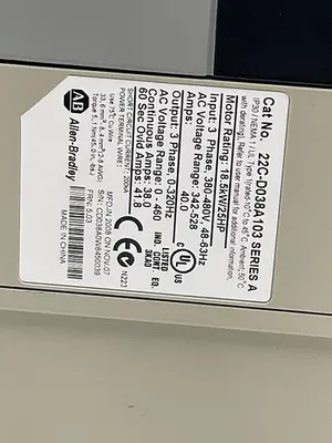 Used ALLEN-BRADLEY ALLEN-BRADLEY 22C-D038A103 SER B Variable Speed Drives | ND Industrial Surplus #1214111