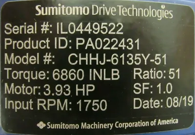 NEW SUMITOMO CHHJ-6135Y-51 SPEED REDUCER 51:1 CHHJ6135Y51