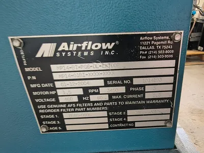 AIRFLOW SYSTEMS INC. MP14-BI-PG6-DL-EXTD0P DUST COLLECTOR | ESS Industrial Equipment Sales (6)