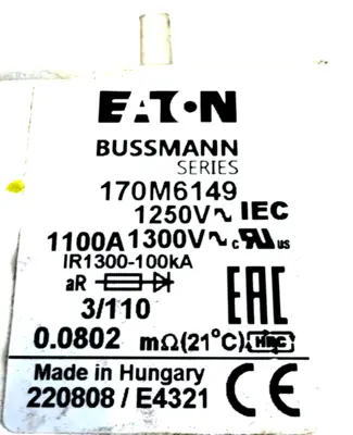 NEW EATON BUSSMANN 170M6149 FUSE 1100A 1250V