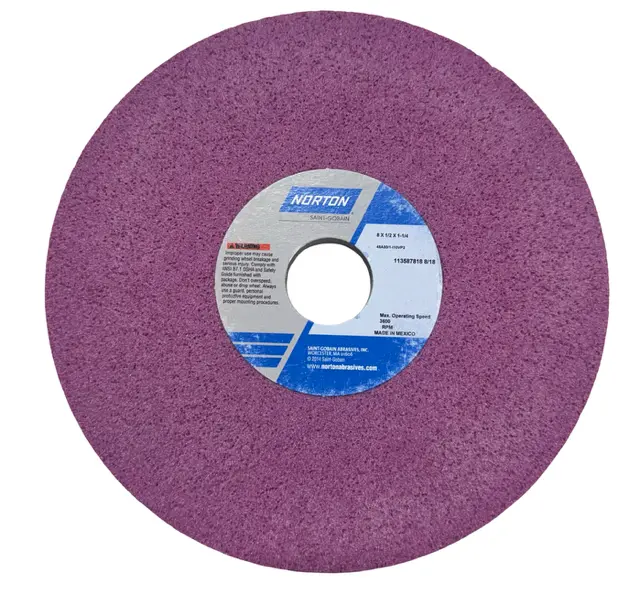 Norton 8" x 1/2" x 1-1/4" Toolroom Grinding Wheel T1 48A80-IVP2