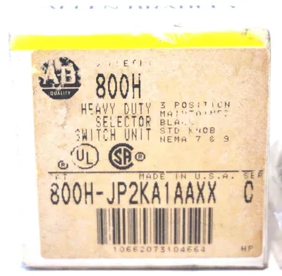 NEW ALLEN BRADLEY 800H-JP2KA1AAXX SELECTOR SWITCH SER.C 800HJP2KA1AAXX
