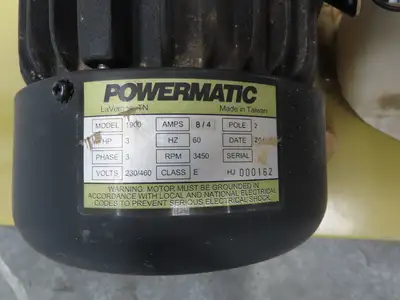 Powermatic PM1900-3 Turbo Cone Wood Dust Collector 3HP 3PH 230/480V Motor