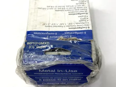 USED INTERMATIC GRAY EXTRA-DUTY WEATHERPROOF RECEPTACLE COVER 3-1/8" DEPTH