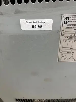 Used HAMMOND 93 KVA Transformers | Surplus Asset Holdings #1202942