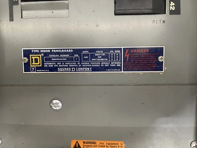 USED SQUARE D /CAT. NO: NQOD442L400