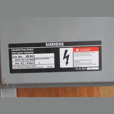 Siemens 400 Amp Fusible Disconnect