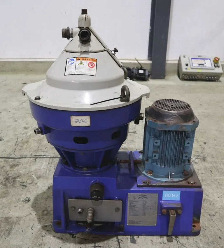 Alfa-Laval S-815 fuel/lube oil purifier, 316SS.