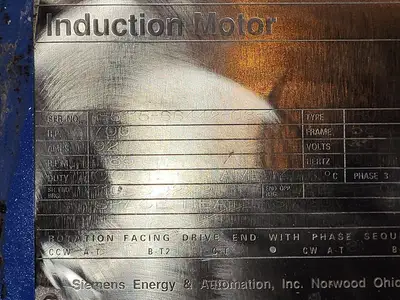 700 hp, 4000 volts, 1200 rpm, 588US, Induction Electric Motor BD-22-100-218