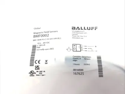 New | in-Stock Balluff C-Slot Magnetic Field Sensor BMF 204K-PS-C-2A-SA2-S49-00,3 Proximity Sensors Michigan US | Maverick Industrial Sales #1395130