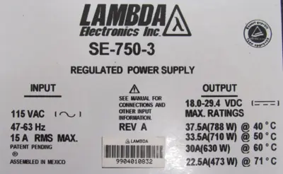 NEW LAMBDA SE-750-3 POWER SUPPLY SE7503