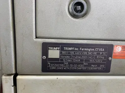 2012 TRUMPF TRULASER 1030 Laser Cutting Machines | FERRIC Machinery, Inc. (7)