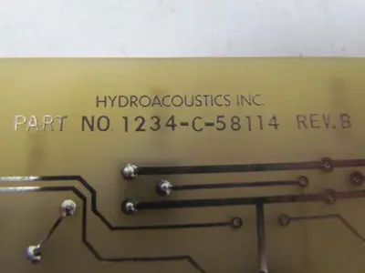 HydroAcoustics 1234-C-58114 Rev B PC Board
