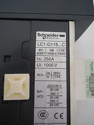 USED SCHNEIDER ELECTRIC LC1-D115-C CONTACTOR LC1D115C