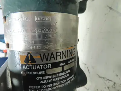 Fisher Control Pneumatic Diaphragm Actuator Lined PTFE Valve 1" Actuator 30 Sz