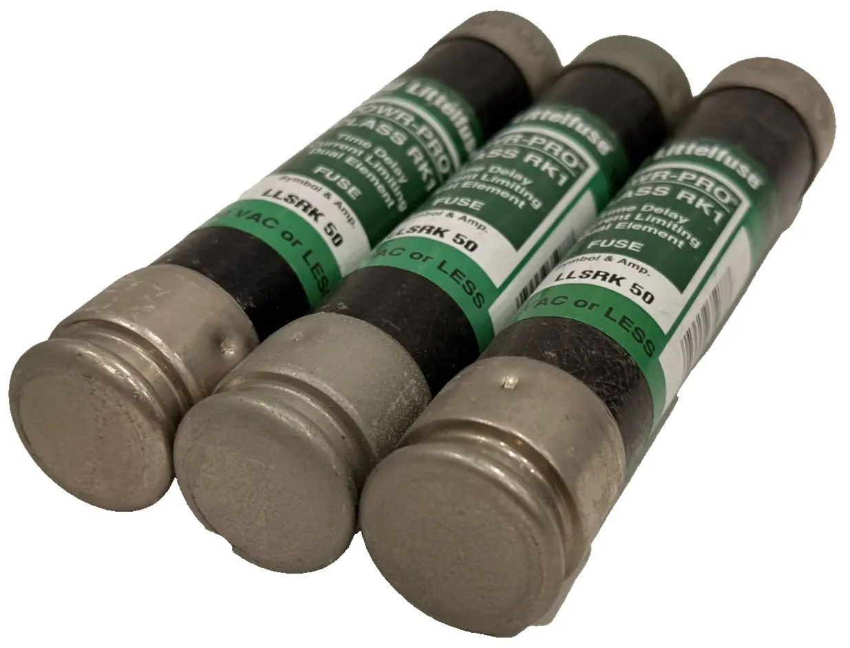 LOT OF 3 NEW LITTELFUSE LLSRK50 CLASS RK1 TIME DELAY FUSES 600VAC
