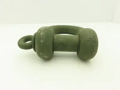 WLL 25T Ton 1-3/4" Steel Anchor Shackle 2" Screw Pin Military Green USA