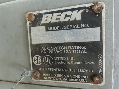 Used BECK _UNKNOWN_ Valves/Fittings | Arrow Industrial #628879