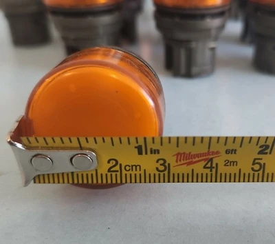 *NEW LOT OF 16* Orange Push Button Switch 1" *WARRANTY*