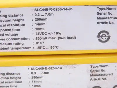 Schmersal SLC440-ER-0250-14-01 250mm Light Curtain Transmitter & Receiver Set