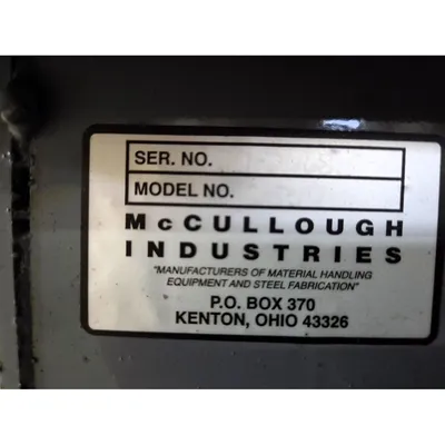 Used MCCULLOUGH INDUSTRIES, INC. 2577 Hoppers West Virginia US | JM Industrial #1269570