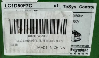 NEW SCHNEIDER ELECTRIC LC1D50F7C CONTACTOR 110VAC 50A 3P