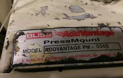Used BLISS ADDVANTAGE PM-0060 O.B.I. Presses Pennsylvania US | Hadanich Machine #1443614