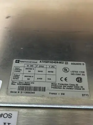 USED TELEMECANIQUE ATV58FHD46N4KU