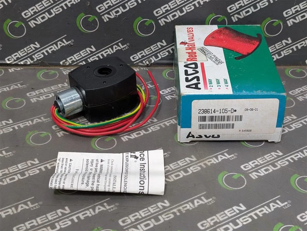 ASCO 238614-105-D Red Hat Solenoid Valve New NIB