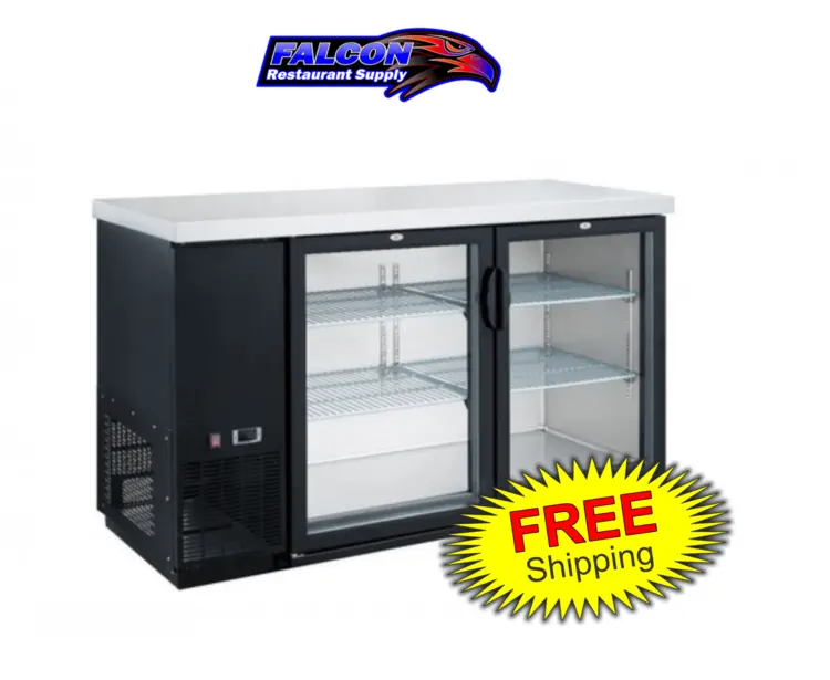 New | in-Stock Dukers New Dukers DBB48-H2 2-Door Bar and Beverage Cooler (Hinge Doors) Bottle Coolers Illinois US | Falcon Restaurant Supply #1376325