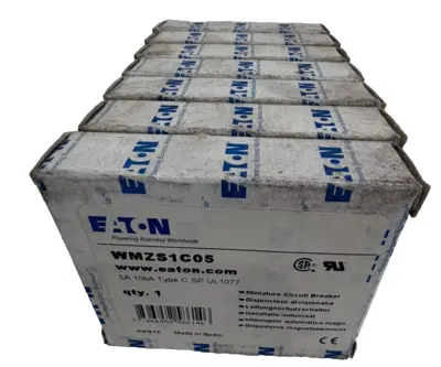 NEW LOT OF 7 EATON WMZS-1C05 MINATURE CIRCUIT BREAKER 5A 10KA TYPE C WMZS1C05