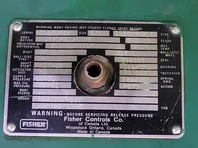 USED FISHER CONTROLS 1066SR-V100