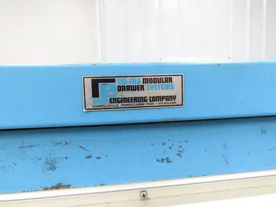 Nu-Era Modular Tool Storage Cabinet 10 Drawer 45x28x61" Stanley Vidmar Blue