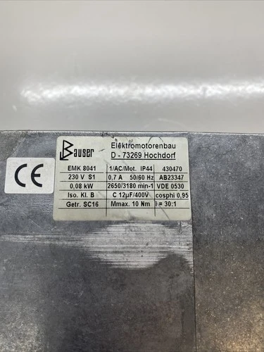 Used Bauser EMK 8041 Motors (misc) Indiana US | J&J Industrial Supply #1076068