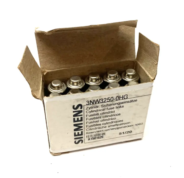 Used SIEMENS SENTRON CYLINDRICAL FUSE, SLOW-BLOW, 20A, BOX OF 10 Fuses | Maverick Industrial Sales #1103409