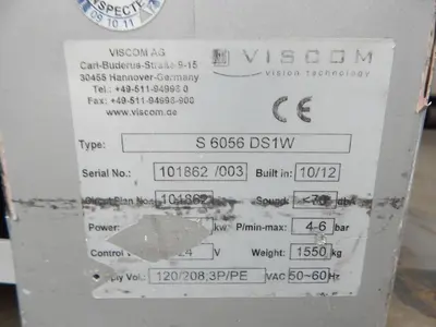 Used VISCOM 6056 DS1W X-Ray Machines Texas US | Aucto #1307064